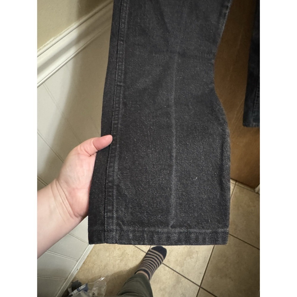 Vintage Wrangler Black Denim Jeans Women's Size 11 34" Long Made In USA Western - Picture 5 of 10